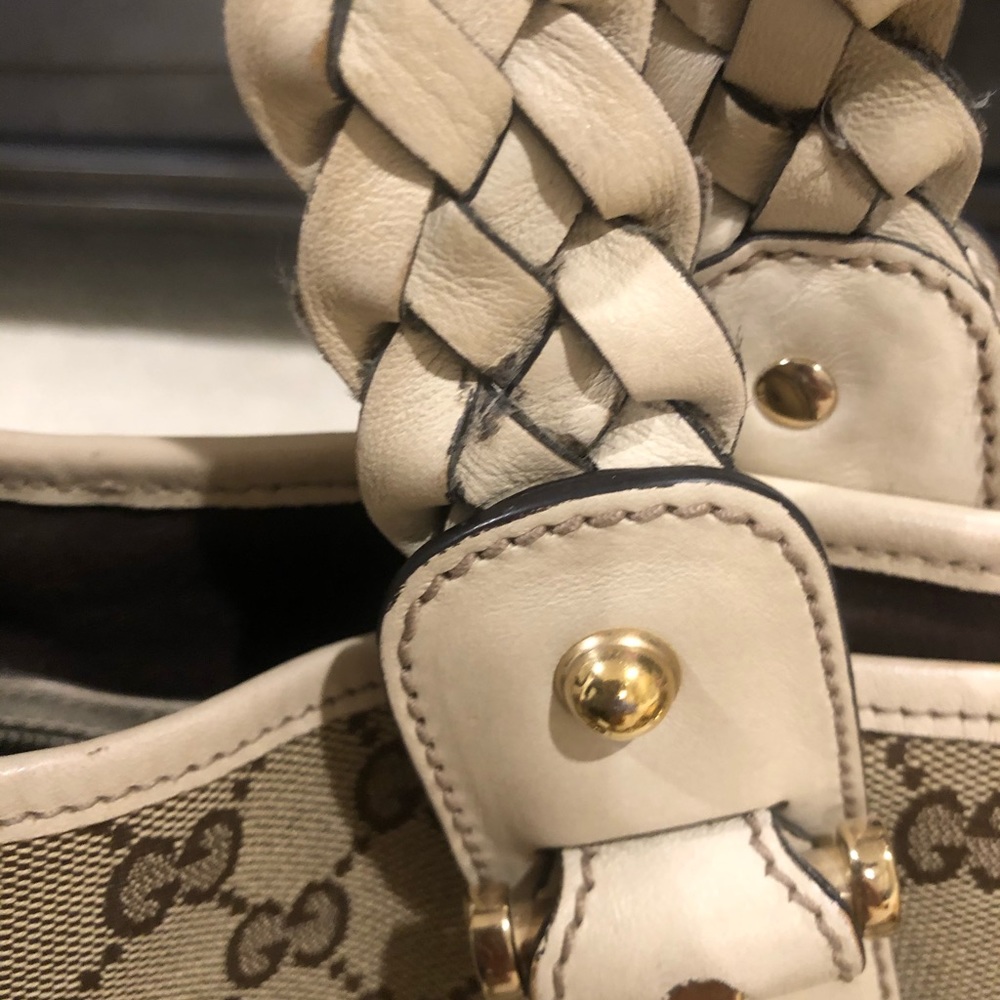Vintage Gucci Pelham Canvas Off White Bag - Picture 5 of 12